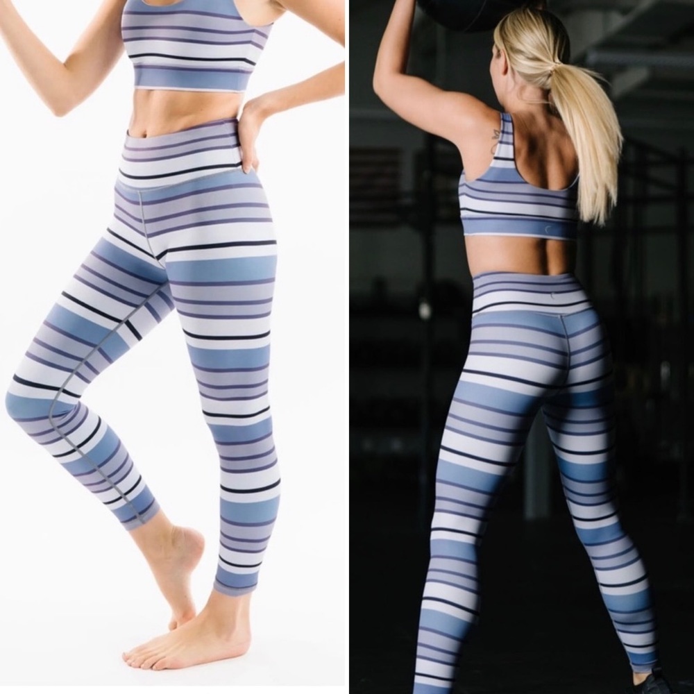 NWT Zyia Active Purple Horizon Light n Tight Hi Rise 7/8 24” RC Size 4